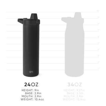 Simple Modern Filtered Water Bottle | Insulated Stainless-Steel Carbon Filter Travel Water Bottles | Reusable for Clean Drinking Water On The Go | 24oz, Raspberry Vibes