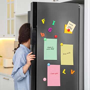 TaoBary 10 Pack 500 Sheets (50/Pad) Lined Sticky Notepads 5 x 8 Inch Large Note Pads Colorful Self Stick Ruled Post Stickies Memo for Office Home Supplies, 5 Colors(Pastel Color)