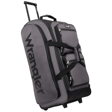 Shop Wrangler 30-Inch Rolling Duffel Bag in Charcoal Color