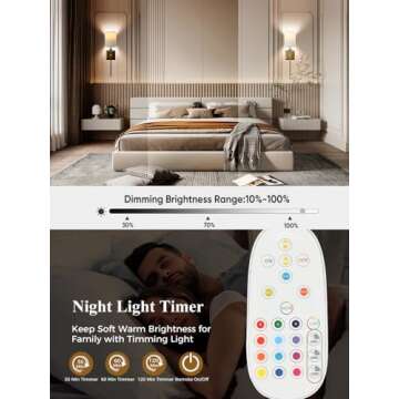 Battery Operated Wall Sconces Set of 2 Two Wireless Sconces Brass Gold Rechargeable Wall Lights Dimmable&RGB Battery Powered Wall Sconce Wall Decor for Bedroom Living Room, Remote Control
