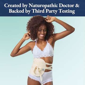 QUEEN OF THE THRONES 100% Organic Cotton Flannel & Naturopathic Doctor Designed with Strap for Castor Oil Pack - Reusable, Comfort Sleep Fit, Soft Ties (Castor Oil sold separately)