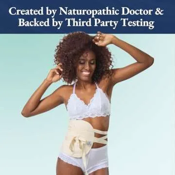 QUEEN OF THE THRONES 100% Organic Cotton Flannel & Naturopathic Doctor Designed with Strap for Castor Oil Pack - Reusable, Comfort Sleep Fit, Soft Ties (Castor Oil sold separately)