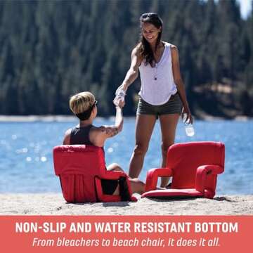 Oniva Ventura Reclining Stadium Chair - Portable Comfort