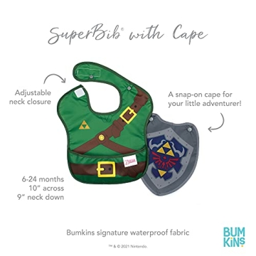 Bumkins SuperBib: Fun Nintendo Feeding Bibs for Toddlers
