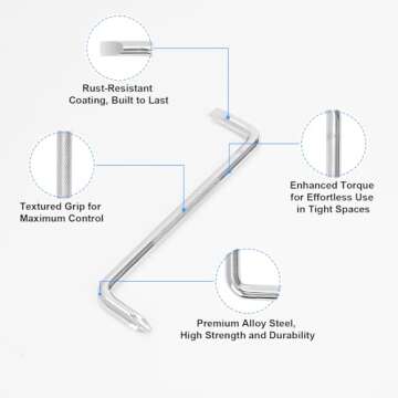 I-MART 3 Pcs Offset Screwdriver Set - Right Angle Phillips and Flat Head, 90 Degree Screwdriver for Tight Spaces, Angle Screwdriver Tool for DIY and Home Use