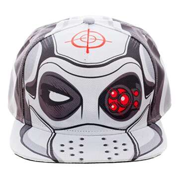 DC Comics Suicide Squad Deadshot Suit Up Ballistic Carbon Fiber Men's Snapback Ballcap Multicolored