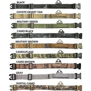 FDC Dog Tactical Collar with Leash Bungee Handle Heavy Duty Training Military Army Molle Width 1.5in Plastic Buckle TAG Hole Medium Large M, L, XL, XXL (XL: Neck 16" - 20", Coyote Desert Tan)