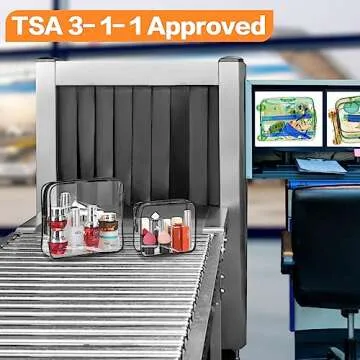 HAOGUAGUA 3 Pieces Large Clear Travel Bags for Toiletries, Waterproof Clear Plastic Cosmetic Makeup Bags, Transparent Packing Organizer Storage Bags (Black)