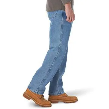Rustler Men's Classic Regular Fit Jeans - Comfortable and Durable Stonewash