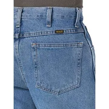 Rustler Men's Classic Regular Fit Jeans Stonewash 34W x 32L