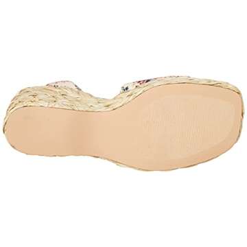 Steve Madden Women's Floral Poloma Wedge Sandal - Floral Design