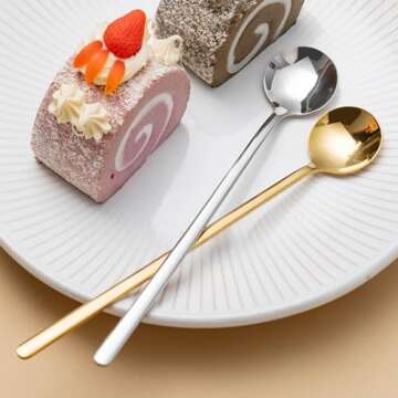 LUCKJOY Gold Coffee Spoons - Durable & Elegant Set of 6