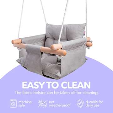CaTeam Canvas Baby Swing for Kids 1-4, Safe & Cozy