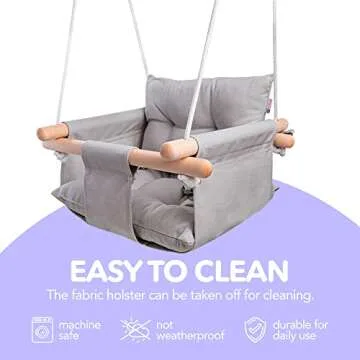 CaTeam Canvas Baby Swing for Kids 1-4, Safe & Cozy