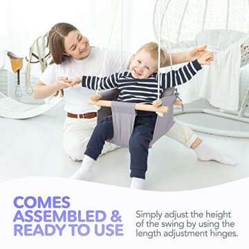 CaTeam Canvas Baby Swing for Kids 1-4, Safe & Cozy