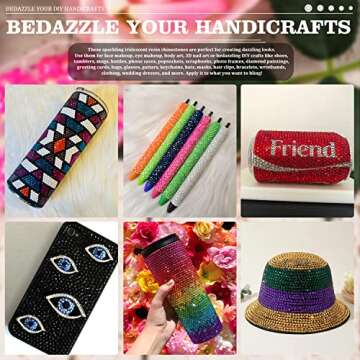 5000PCS Resin Rhinestones with Tweezers for Crafting, 2/3/4/5/6mm Flatback Jelly Rhinestones, 3 Box White Non Hotfix Crystal Gems for DIY Crafts Mugs Tumblers Clothes Makeup Nail