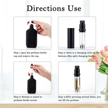 Travel perfume bottle refillable-mini perfume refillable bottle-perfume travel refillable-travel perfume atomizer refillable-Suitable for travel, vacation, camping, business trip.（5ml）(PTA-rose gold)