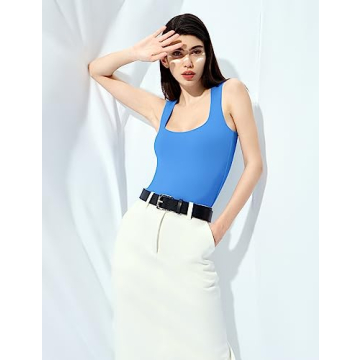 PUMIEY Square Neck Bodysuit for Summer: Stylish Comfort