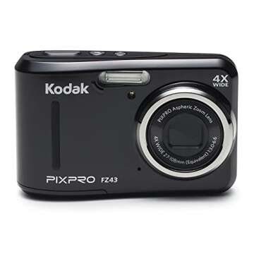 Kodak PIXPRO FZ45 Friendly Zoom Digital Camera (Black) Bundle with Photography Cleaning Kit, Camera ...