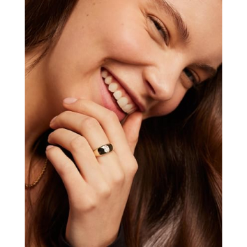 Elegant PAVOI Gold Plated Dome Ring with CZ Stone