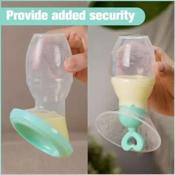 Bumblebee Manual Breast Pump with Breastfeeding Milk Saver Stopper& Lid in Gift Box Food Grade Silicone BPA PVC and Phthalate Free 3.04oz/90ml
