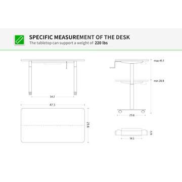 FAMISKY Crank Adjustable Desk for Healthier Work Environment