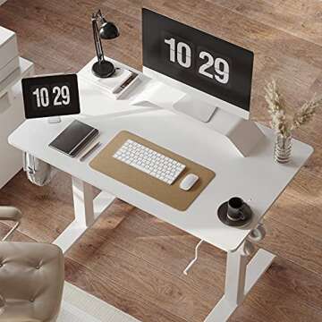 FAMISKY Crank Adjustable Desk for Healthier Work Environment