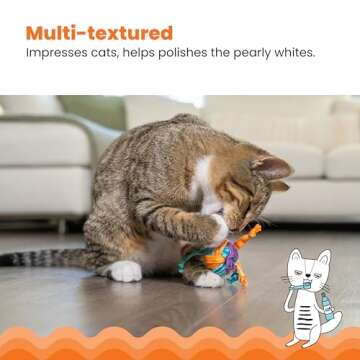 Catstages Tons of Tails Dental Catnip Cat Toy - Fun & Healthy Play