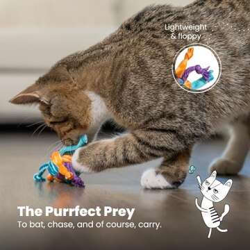 Catstages Tons of Tails Dental Catnip Cat Toy - Fun & Healthy Play