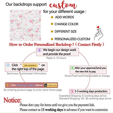 Allenjoy Floral Backdrop for Graduation and Weddings