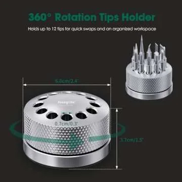 HANGLIFE T18 Soldering Iron Tips with Tip Holder for Hakko FX-888D FX-888 FX8801 FX-600, and More Soldering Stations/Guns - Replacement Solder Tips for Welding Equipment & Accessories (12 pcs)