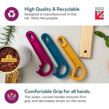 Easy Open Pop Top Can Opener (Teal) Soda Can Opener, Can Opener For Seniors, Cat Can Opener, Cat Food Beer Can, Can Tab Opener Tool, Parkinsons Aids for living Gifts, Gadgets for People with Arthritis