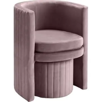 Meridian Pink Velvet Accent Chair Set - Modern Design
