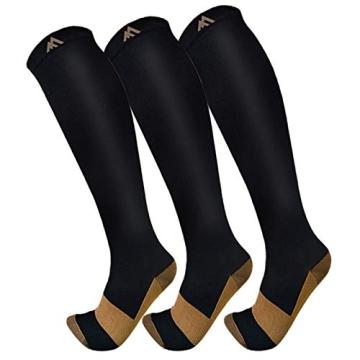 Copper Compression Socks for Men & Women - 3 Pack