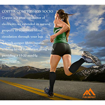 Copper Compression Socks for Men & Women - 3 Pack