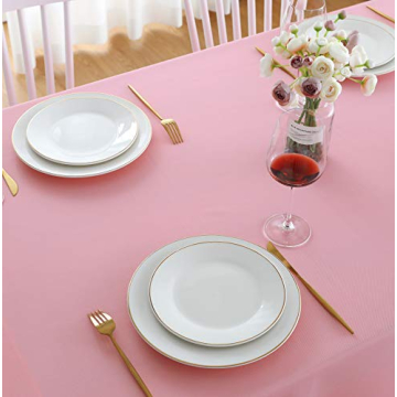 Heavy Duty Water Resistant Pink Table Cloth for All Occasions