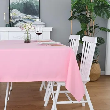 Heavy Duty Water Resistant Pink Table Cloth for All Occasions