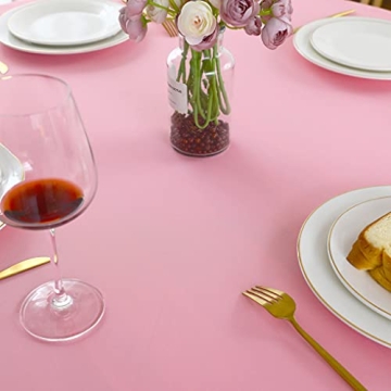 Heavy Duty Water Resistant Pink Table Cloth for All Occasions
