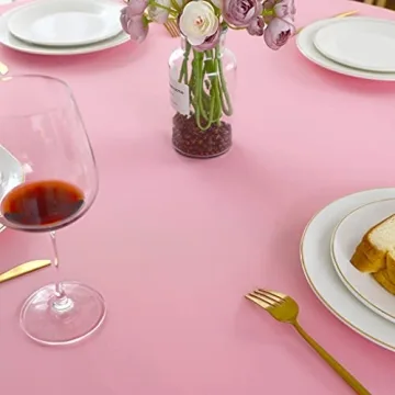 Heavy Duty Water Resistant Pink Table Cloth for All Occasions