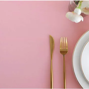 Heavy Duty Water Resistant Pink Table Cloth for All Occasions