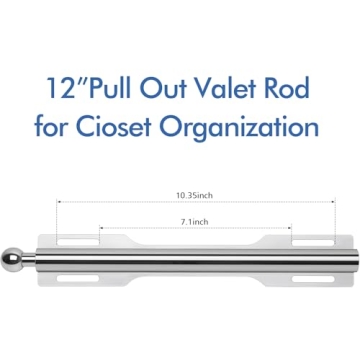 FIRJOY Stylish Valet Rod for Easy Closet Organization