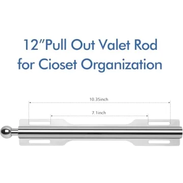 FIRJOY Stylish Valet Rod for Easy Closet Organization