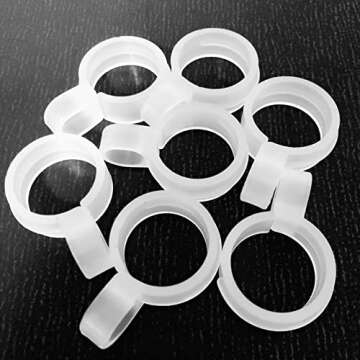 lasenersm 30 Pieces Windproof Hook Hanger Buckle Hook Clips Plastic Cloth Hanger Buckles Clothes Hanger Hooks Windproof Clothes Hanger Clip Buckle, White(for 25-29mm Round Tube)