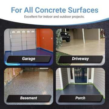 RUST BULLET DuraGrade High-Performance Concrete Paint 1 Gallon – For Garage Concrete Coating, Basement, Porch, Patio, Floor Paint & More – Jet Black