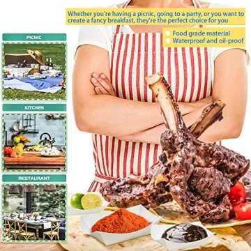 MotBach 200 Pack Grease Resistant Paper Food Trays