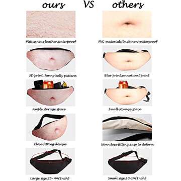 Belly Pack Dad Waist Bag - Fathers Day Christmas Gag Gifts Prank for Adults Father Hubby Men with Funny Socks