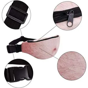 Belly Pack Dad Waist Bag - Fathers Day Christmas Gag Gifts Prank for Adults Father Hubby Men with Funny Socks