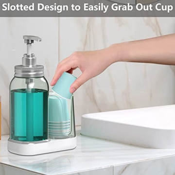 Innovative Luvan Mouthwash Dispenser 25oz with Cup Holder