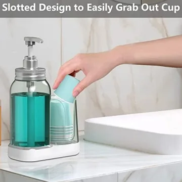 Innovative Luvan Mouthwash Dispenser 25oz with Cup Holder