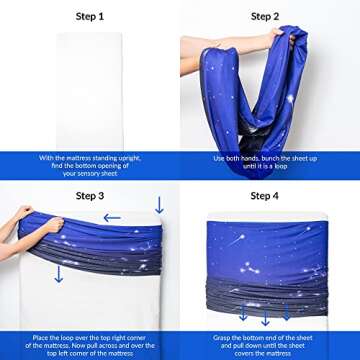 Sensory Compression Blanket | Spandex Bed Sheet for Kids & Adults | Deep Relaxing Feeling, Release O...